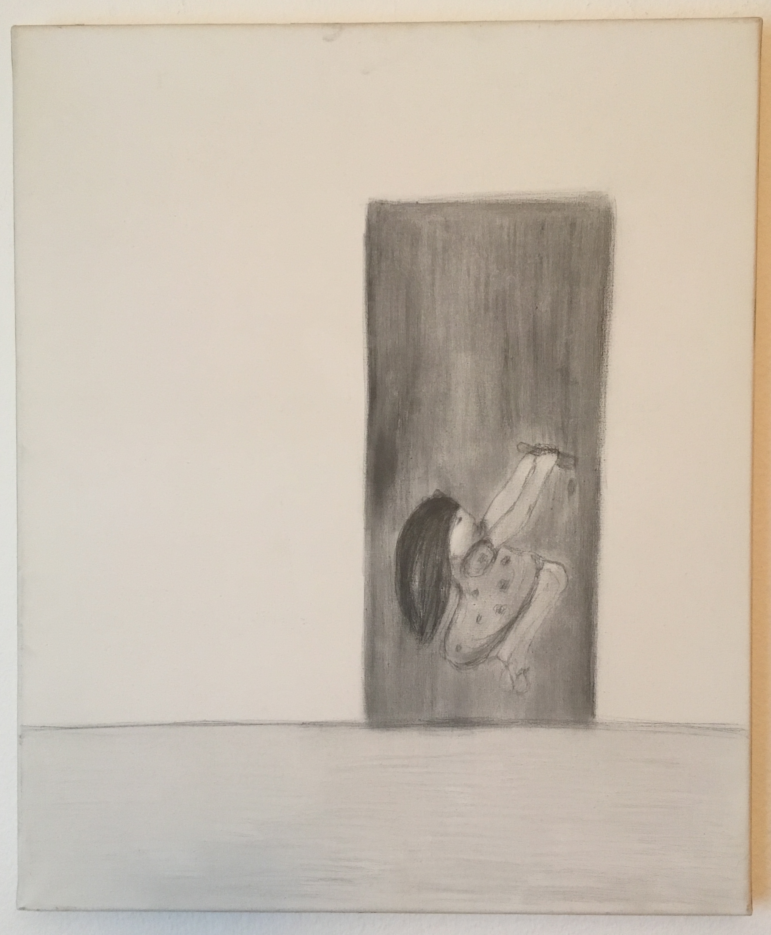 Pencil on canvas. Dimensions : 50 X 60 cm