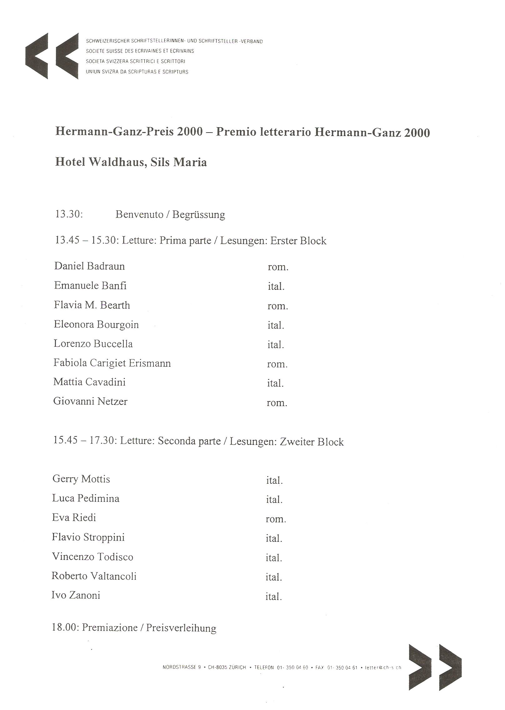 Concours Hermann Ganz